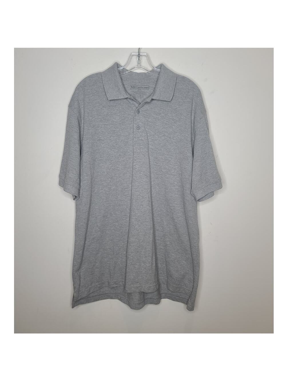 5.11 Tactical Series grey cotton short sleeve polo shirt - LARGE